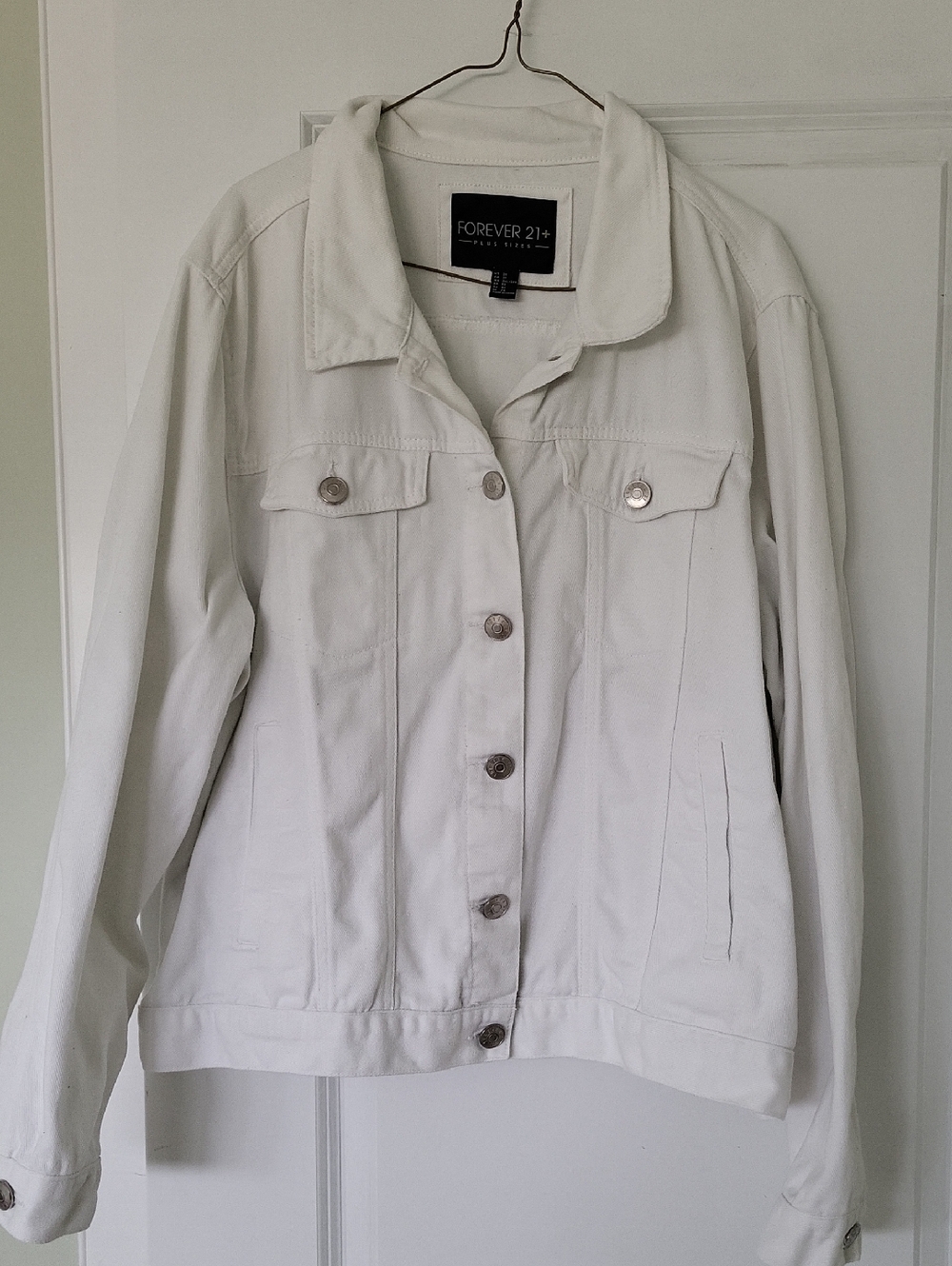 Forever 21 Cream White Denim Jacket